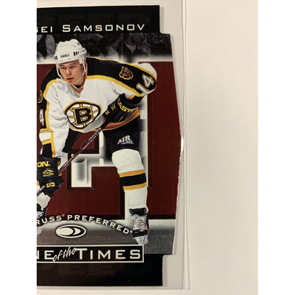  1998-99 Donruss Sergei Samsonov Line of the Times /2500  Local Legends Cards & Collectibles