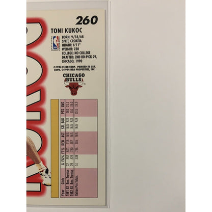  1993-94 Fleer Toni Kukoc Rookie Card  Local Legends Cards & Collectibles