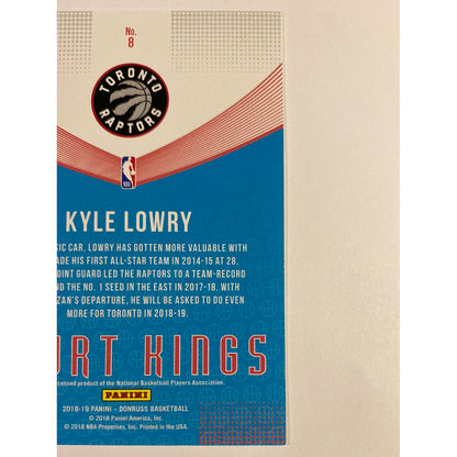 2018-19 Donruss Kyle Lowry Court Kings Press Proof /125