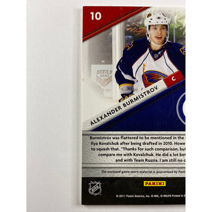 2011-12 Certified Alexander Burmistrov Fabric of the Game /399