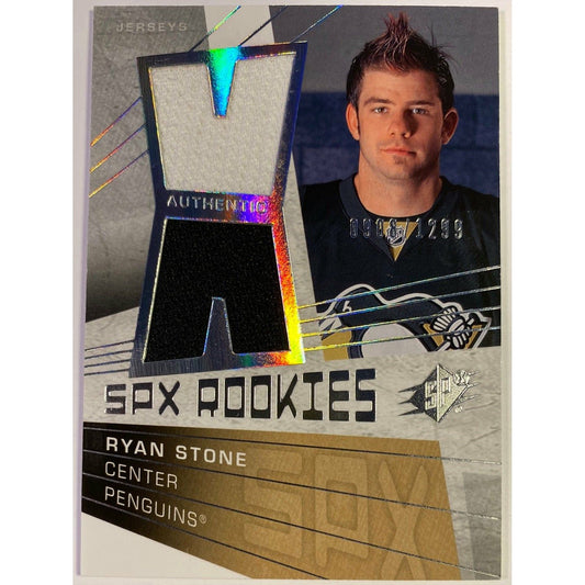  2008-09 SPX Ryan Stone SPX Rookies Dual Jersey Patch  Local Legends Cards & Collectibles