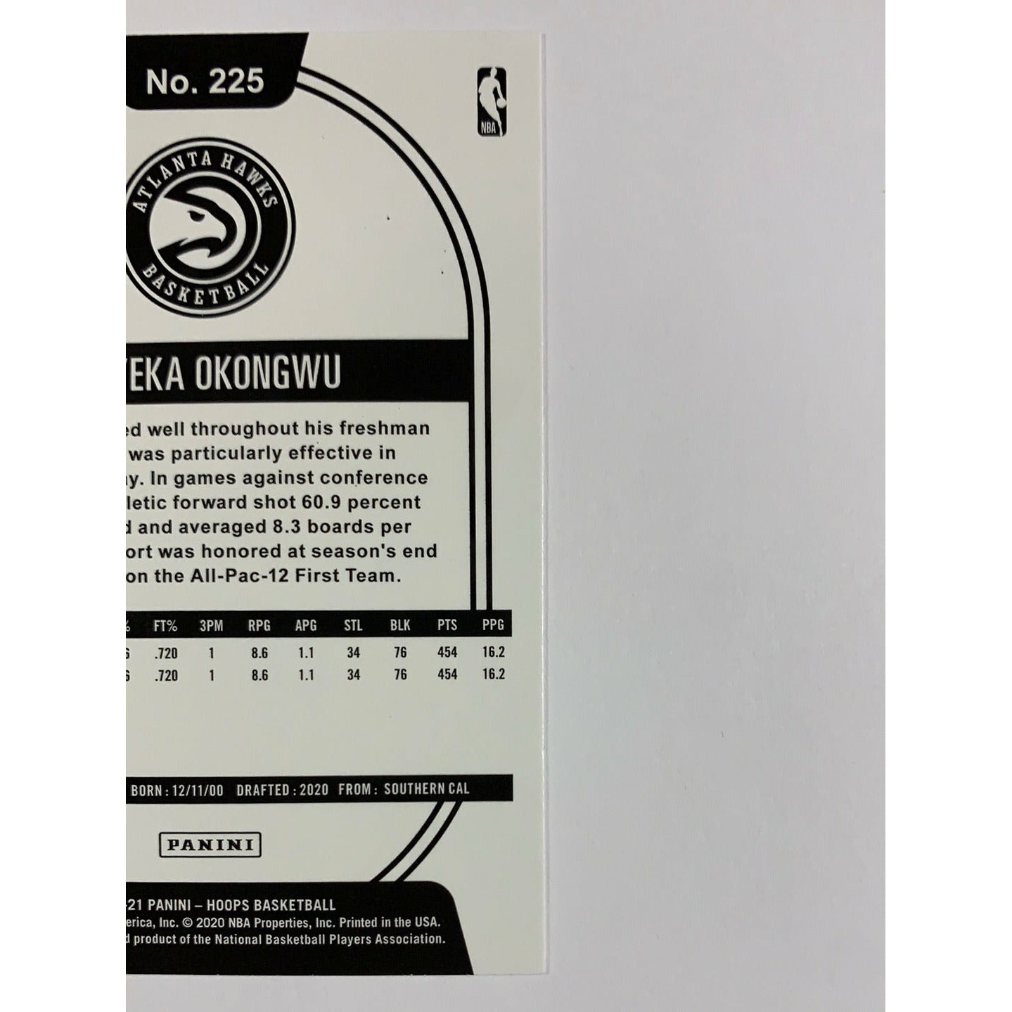 2020-21 Hoops Onyeka Okongwu Winter Parallel RC