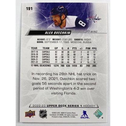 2022-23 Upper Deck Series 1 Alex Ovechkin
