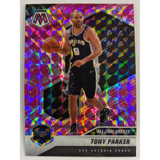 2020-21 Mosaic Tony Parker Pink Camo Prizm