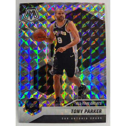 2020-21 Mosaic Tony Parker Silver Mosaic Prizm