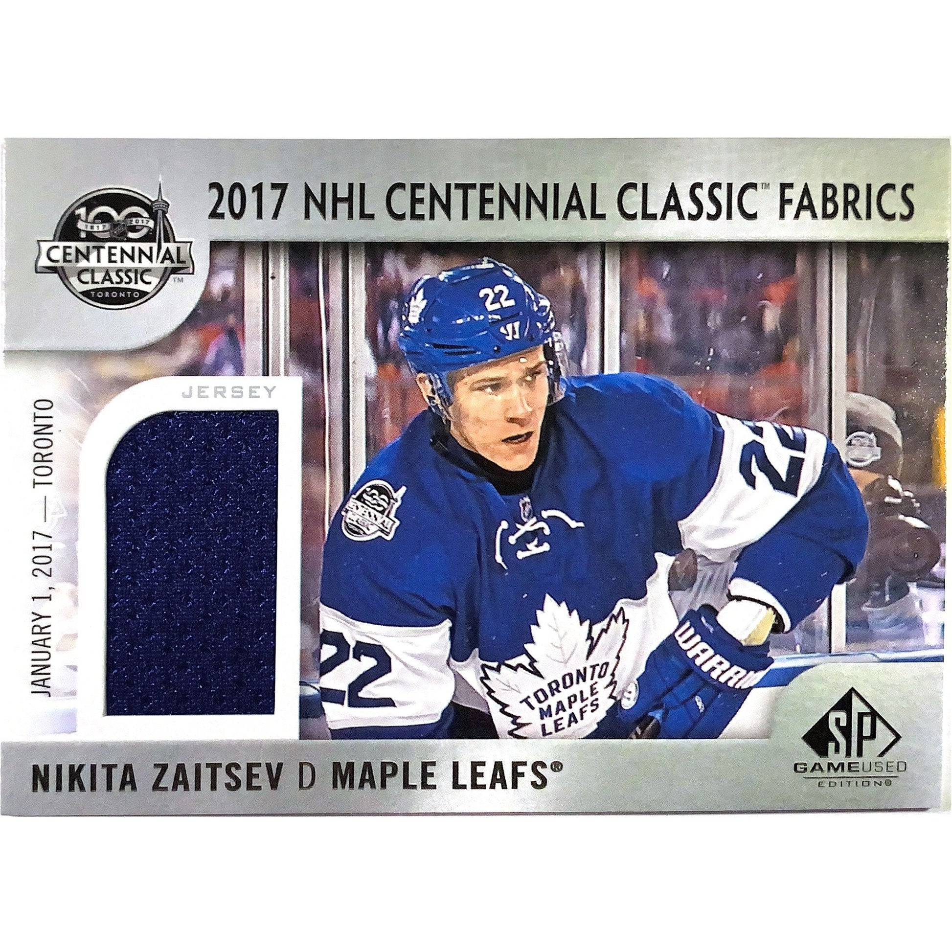  2017-18 SP Game Used Nikita Zaitsev Centennial Classic Fabrics  Local Legends Cards & Collectibles
