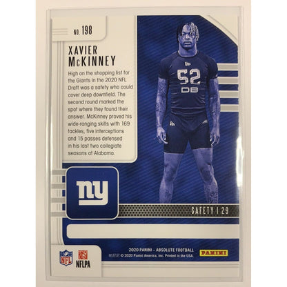  2020 Panini Absolute Xavier McKinney RC  Local Legends Cards & Collectibles