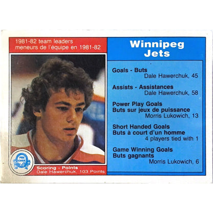  1982-83 O-Pee-Chee Dale Hawerchuk Scoring Leaders  Local Legends Cards & Collectibles