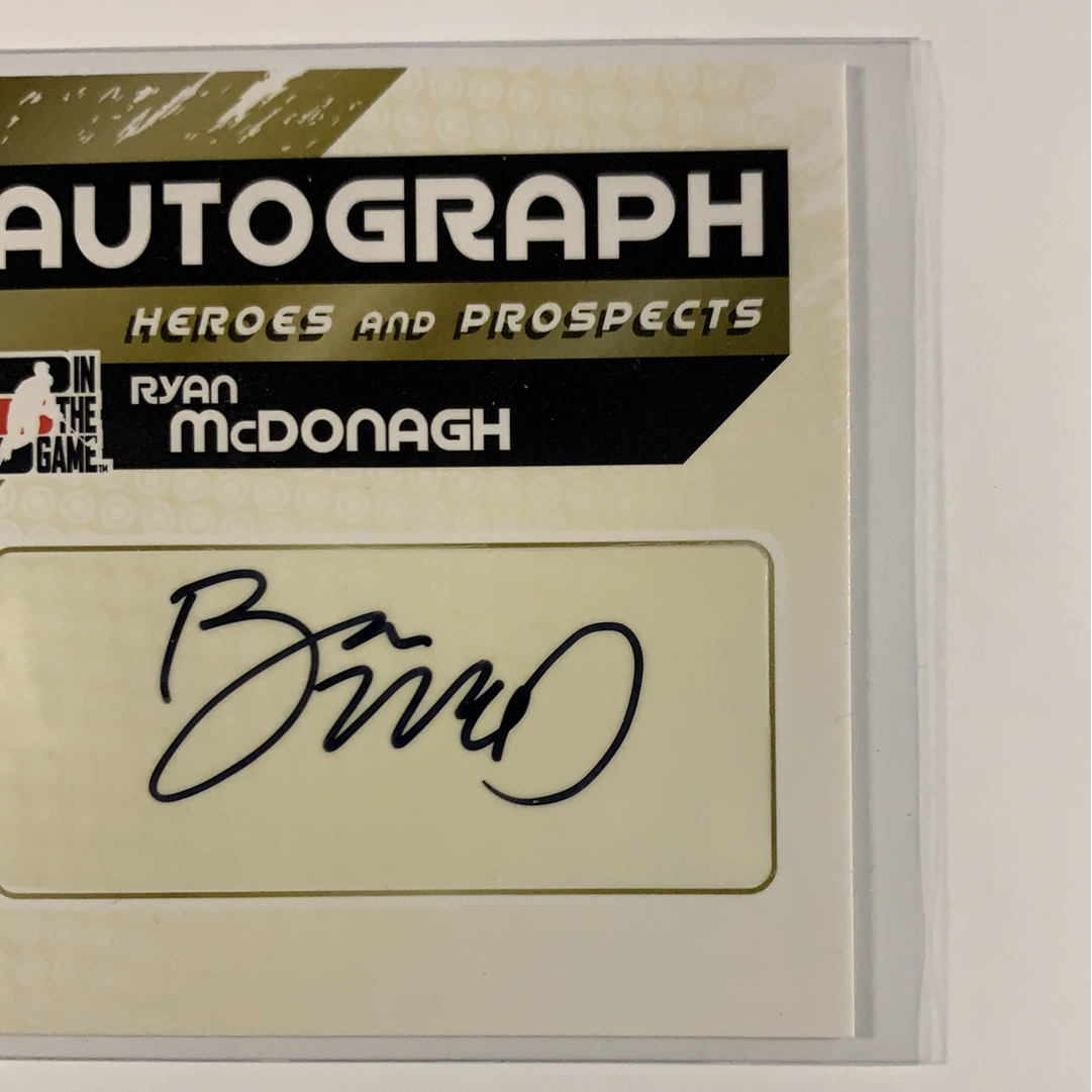  2010-11 In The Game Ryan McDonagh Rookie Auto  Local Legends Cards & Collectibles