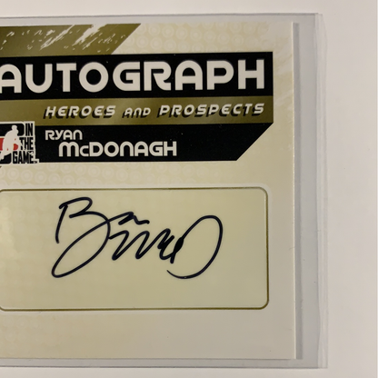  2010-11 In The Game Ryan McDonagh Rookie Auto  Local Legends Cards & Collectibles