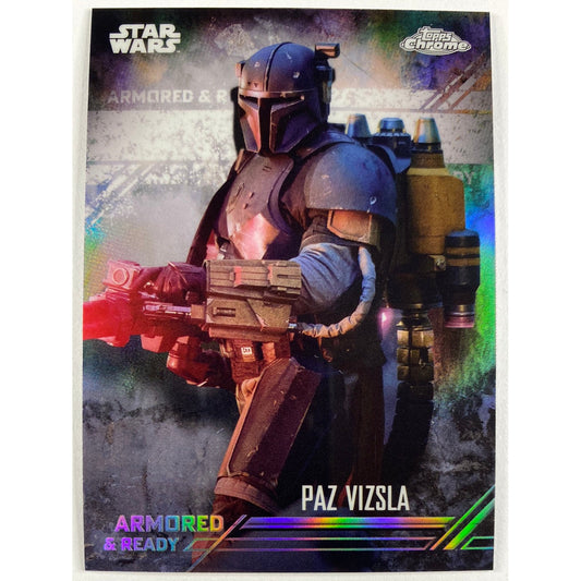 Topps Chrome The Mandalorian Armored And Ready Paz Vizsla Refractor