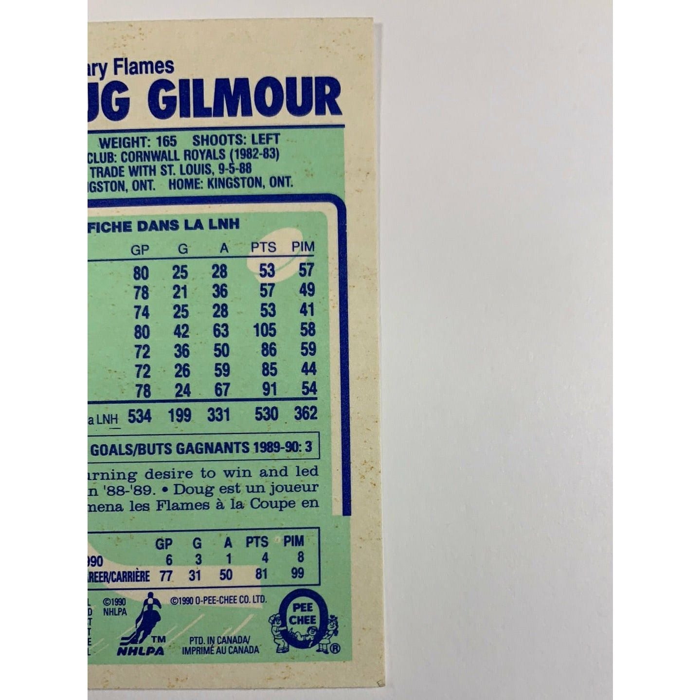 1990-91 O-Pee-Chee Doug Gilmour