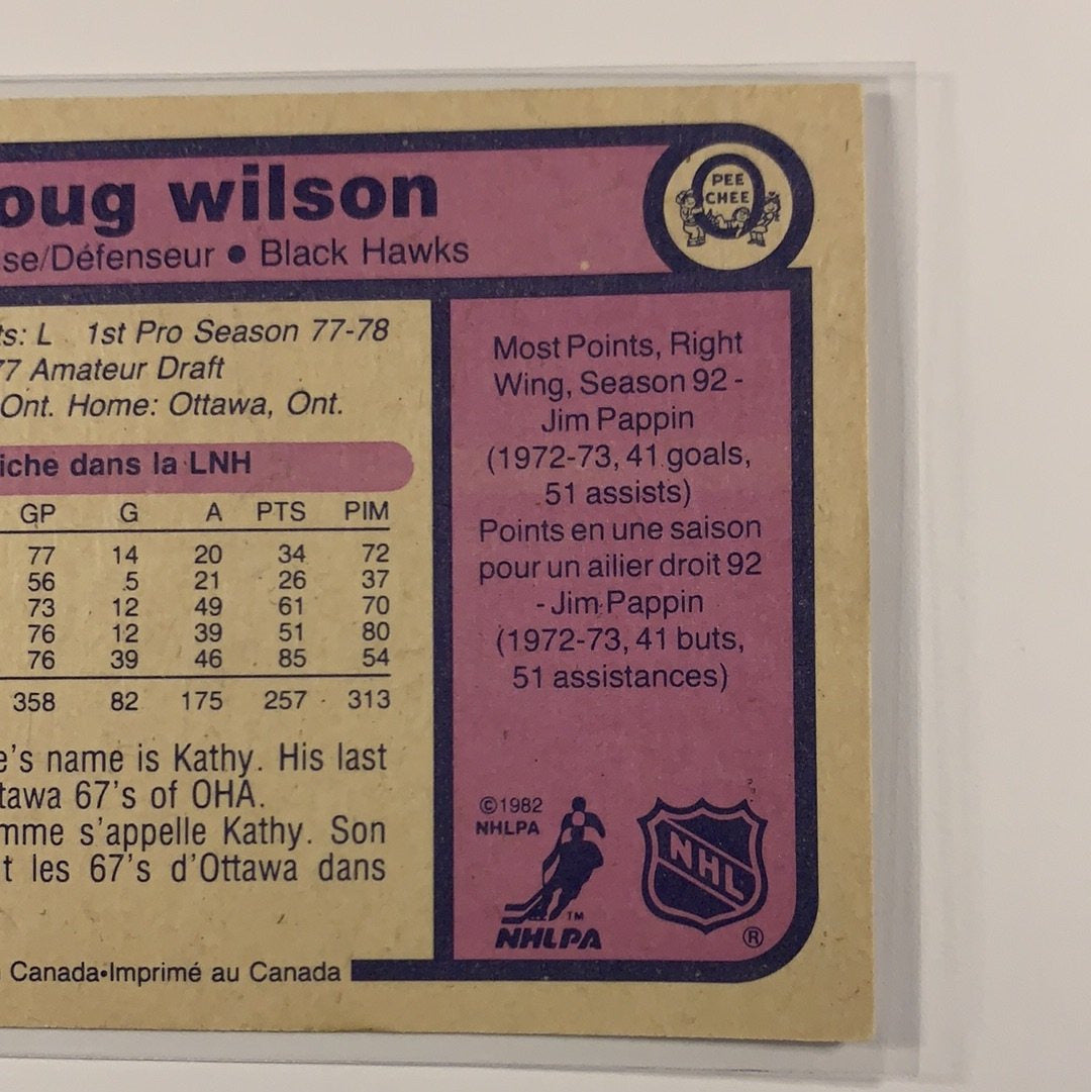  1982-83 O-Pee-Chee Doug Wilson Base #77  Local Legends Cards & Collectibles