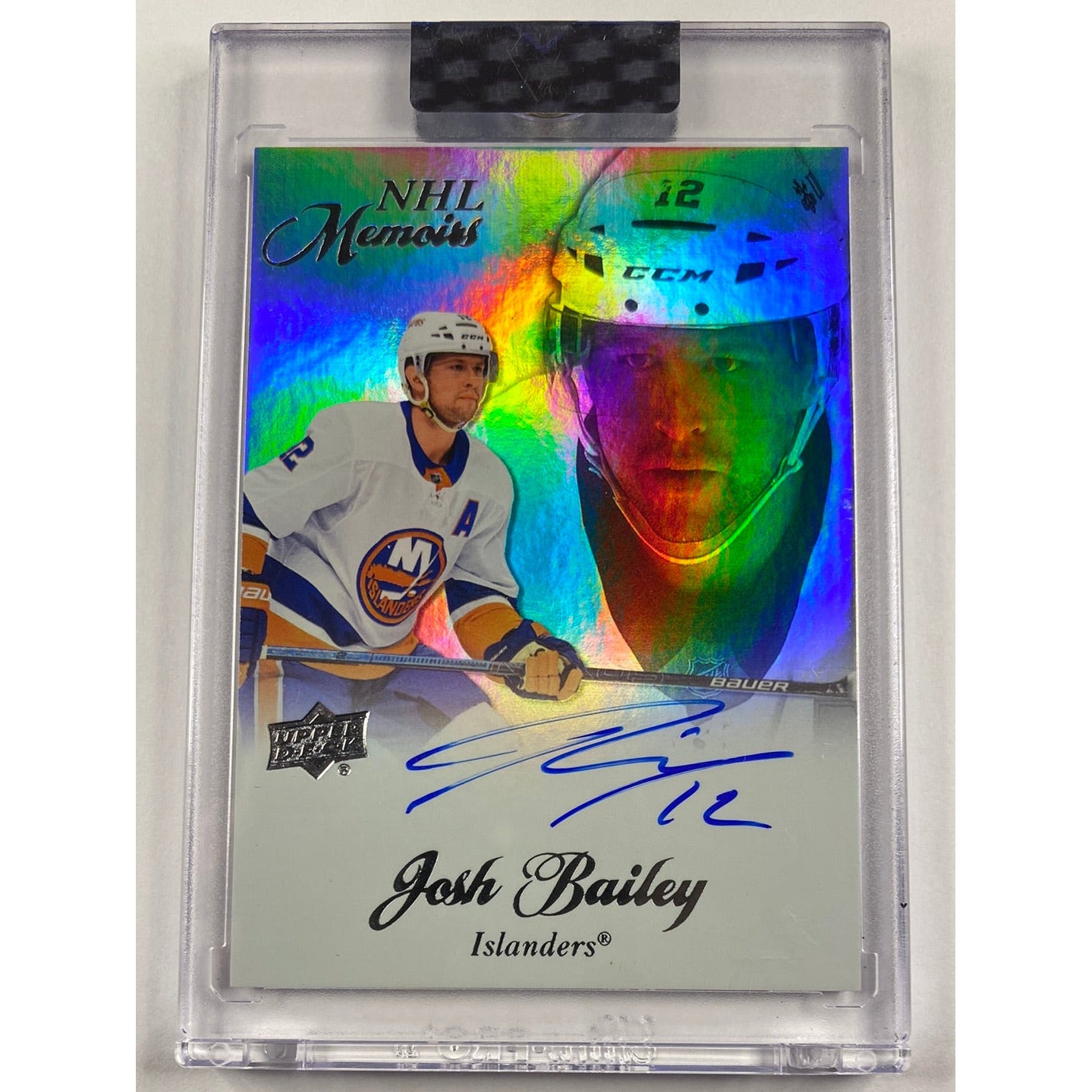 2020-21 Clear Cut Josh Bailey NHL Memoirs Auto