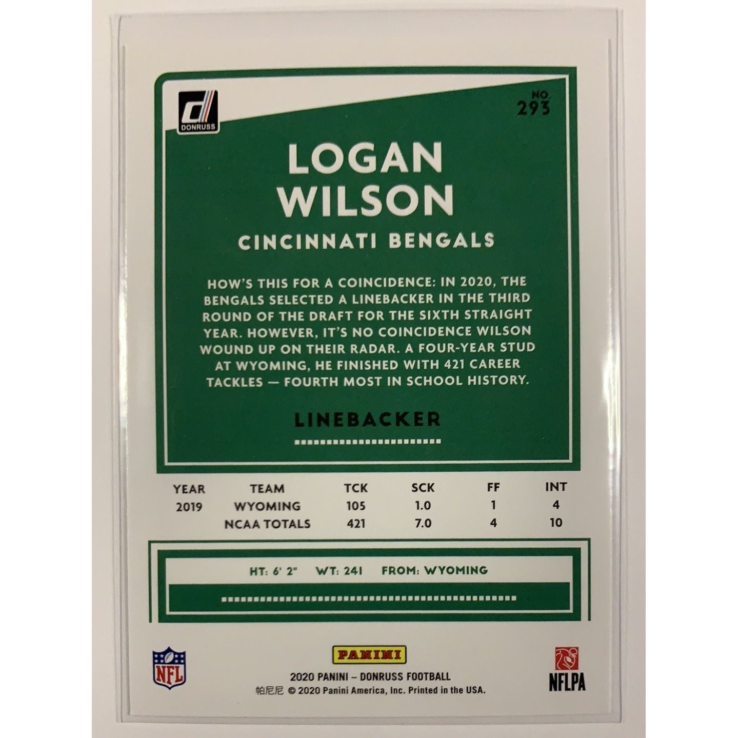  2020 Donruss Logan Wilson RC  Local Legends Cards & Collectibles