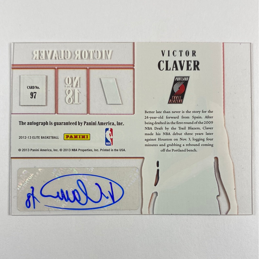 2012-13 Donruss Elite Victor Claver Rookie Transcriptions