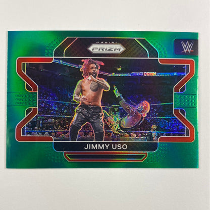 2022 Panini Prizm Jimmy Uso Holo Green Prizm