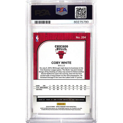 2019-20 Hoops Premium Stock Coby White PSA 10 Gem Mint