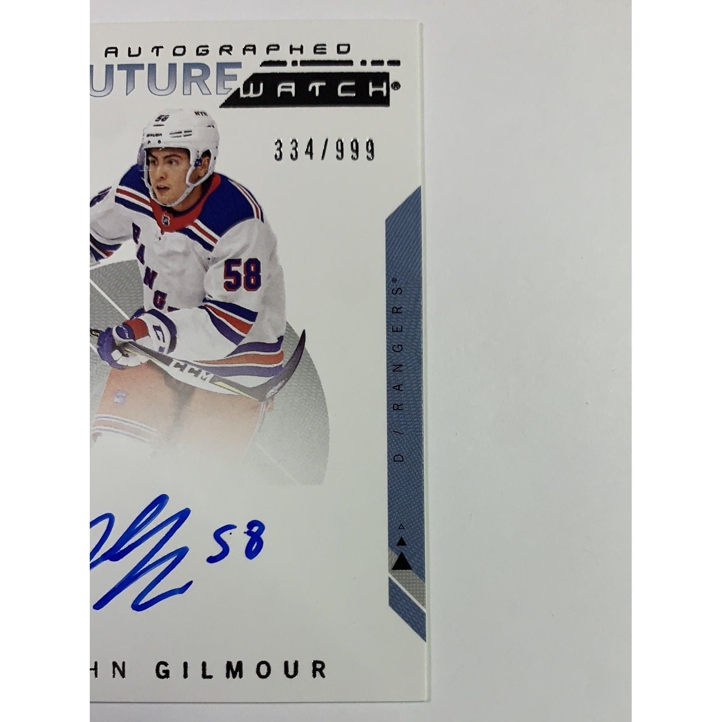  2018-19 SP John Gilmour Future Watch Auto /999  Local Legends Cards & Collectibles