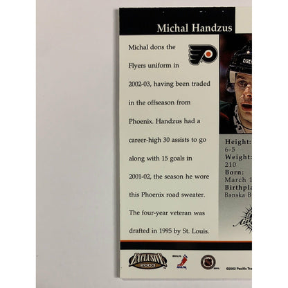 2002-03 Exclusive Michael Handzus Authentic Game Worn Jersey