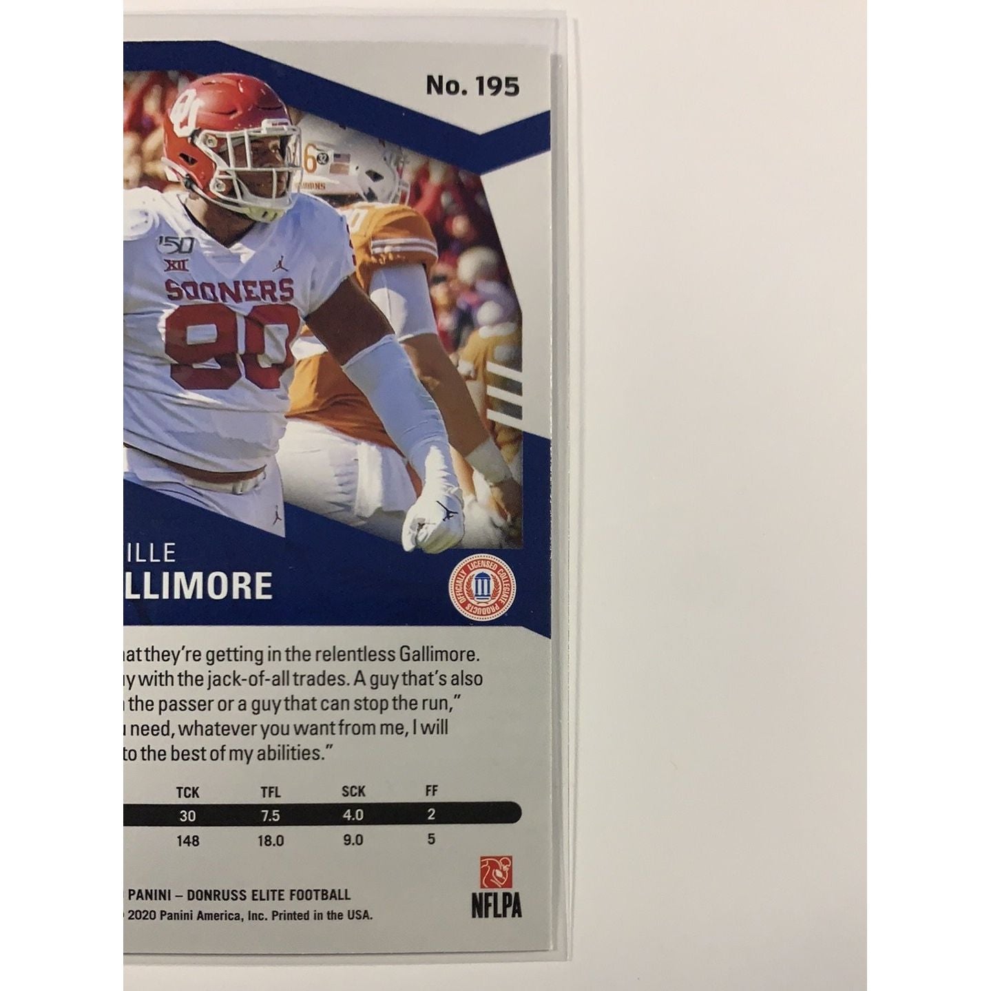  2020 Donruss Elite Neville Gallimore RC Green Foil Parallel  Local Legends Cards & Collectibles