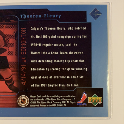  1998-99 Upper Deck Theo Fleury Frozen in Time  Local Legends Cards & Collectibles