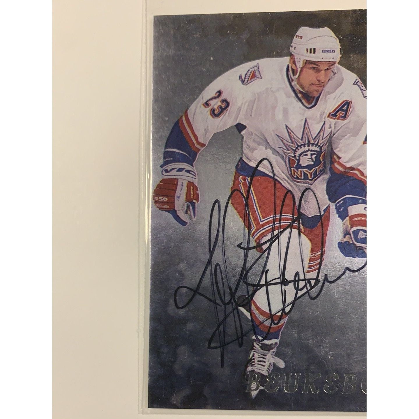  1998 Be A Player Jeff Beukeboom Hard Signed Auto  Local Legends Cards & Collectibles