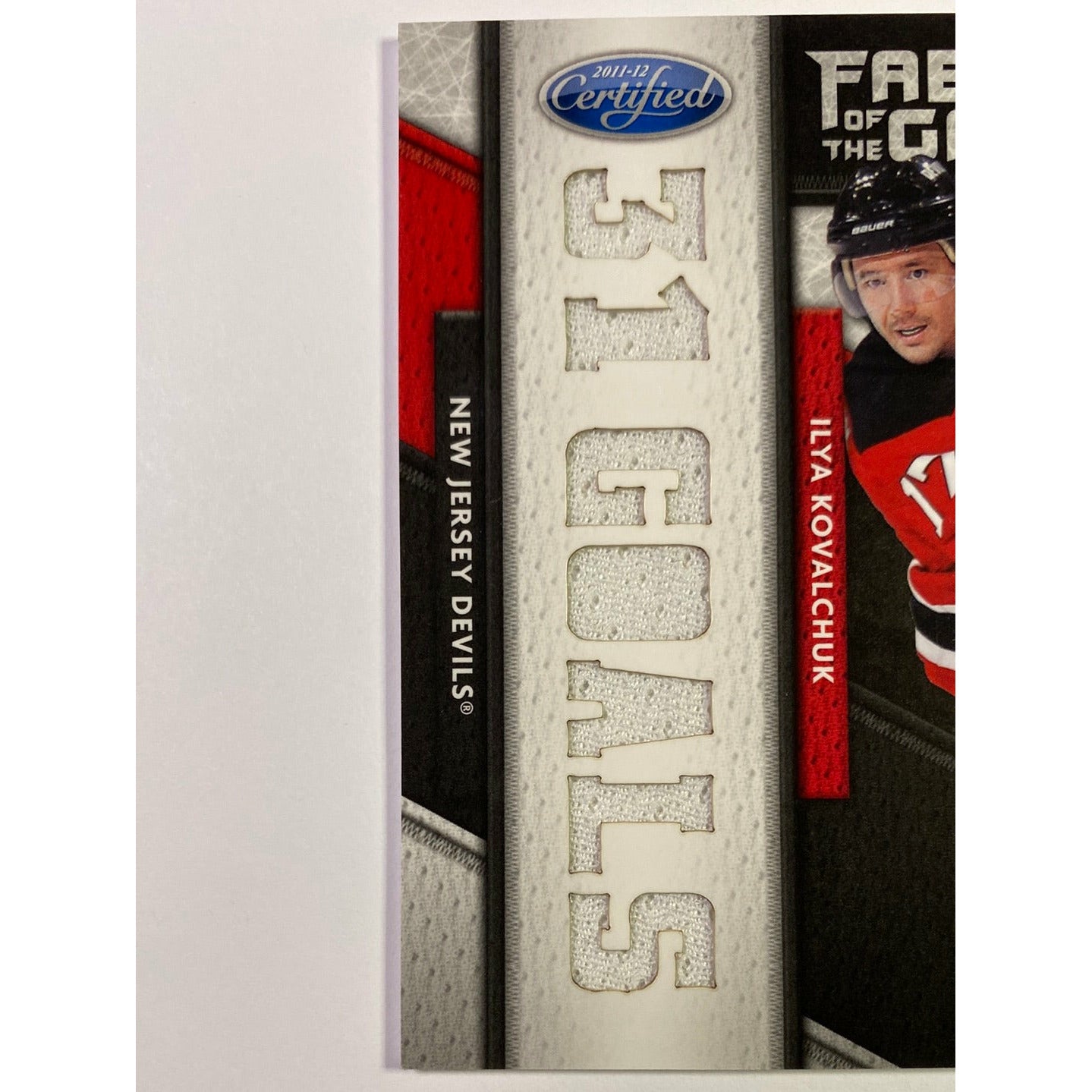 2011-12 Panini Certified Ilya Kovalchuk Fabric of the Game “31 Goals” Patch /25