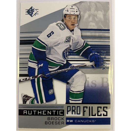  2019-20 SP Brock Boeser Authentic Pro Files  Local Legends Cards & Collectibles