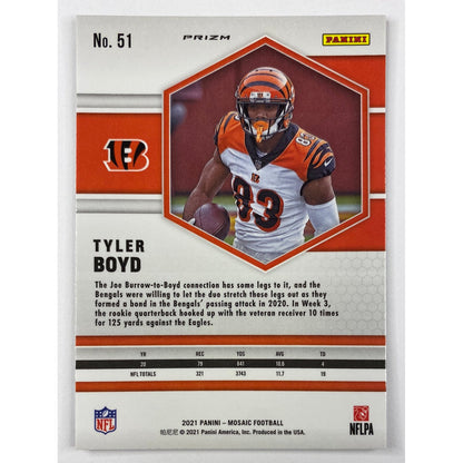 2021 Mosaic Tyler Boyd Green Mosaic Prizm