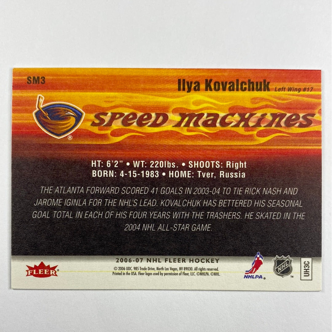 2006-07 Fleer Ilya Kovalchuk Speed Machines