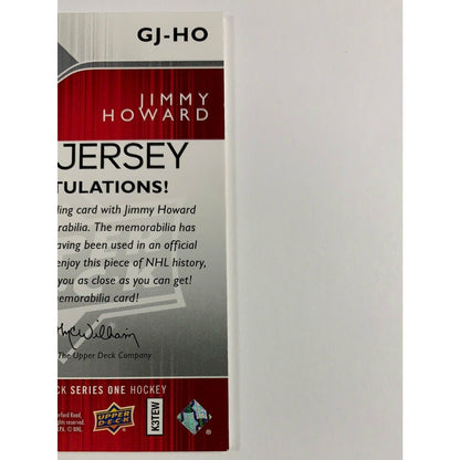 2014-15 Upper Deck Series 1 Jimmy Howard UD Game Jersey