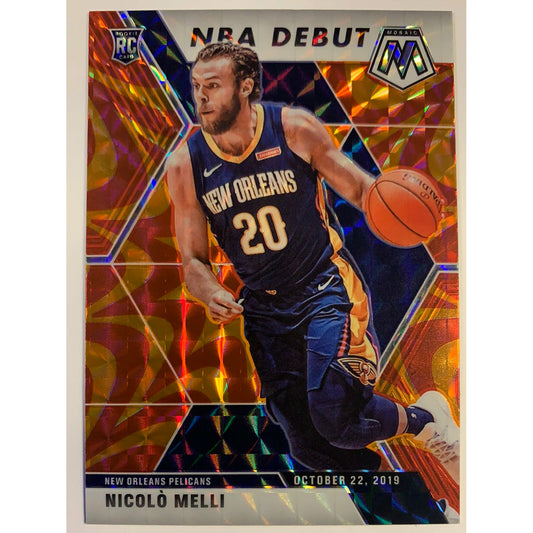 2019-20 Mosaic NBA Debut Nicolo Melli Orange Reactive Prizm RC