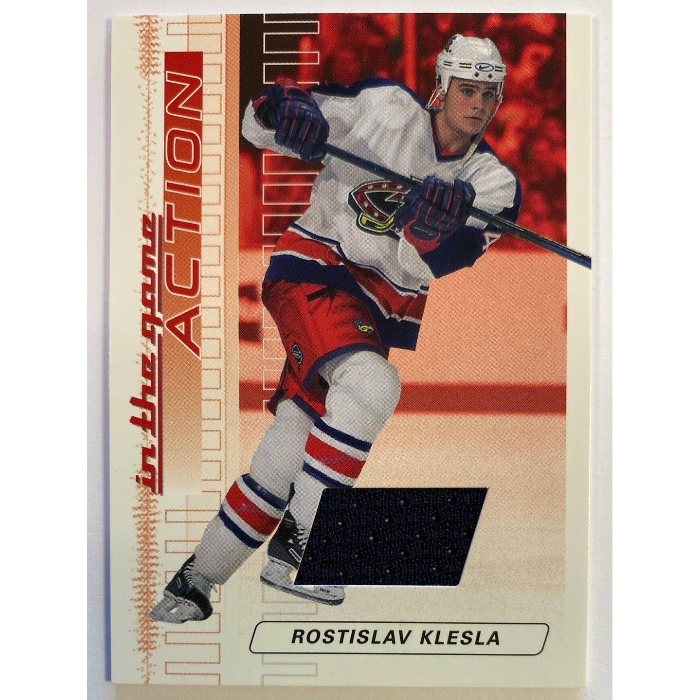 2002-03 In The Game Rostislav Klesla Game Used Jersey Patch