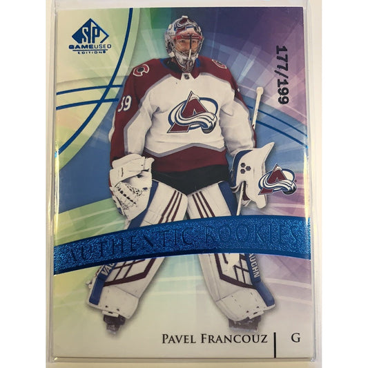  2020-21 SP Game Used Edition Pavel Francouz Authentic Rookies /199  Local Legends Cards & Collectibles