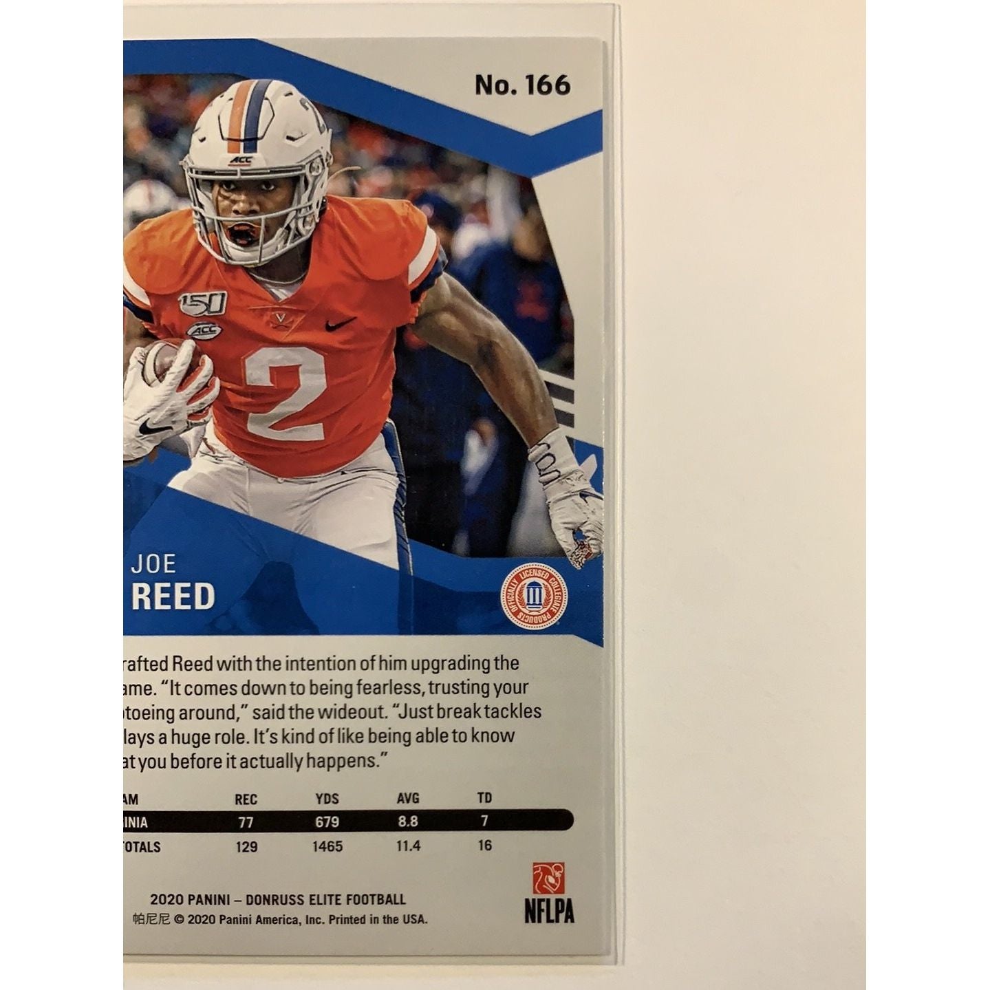  2020 Donruss Elite Joe Reed Elite Rookie /799  Local Legends Cards & Collectibles