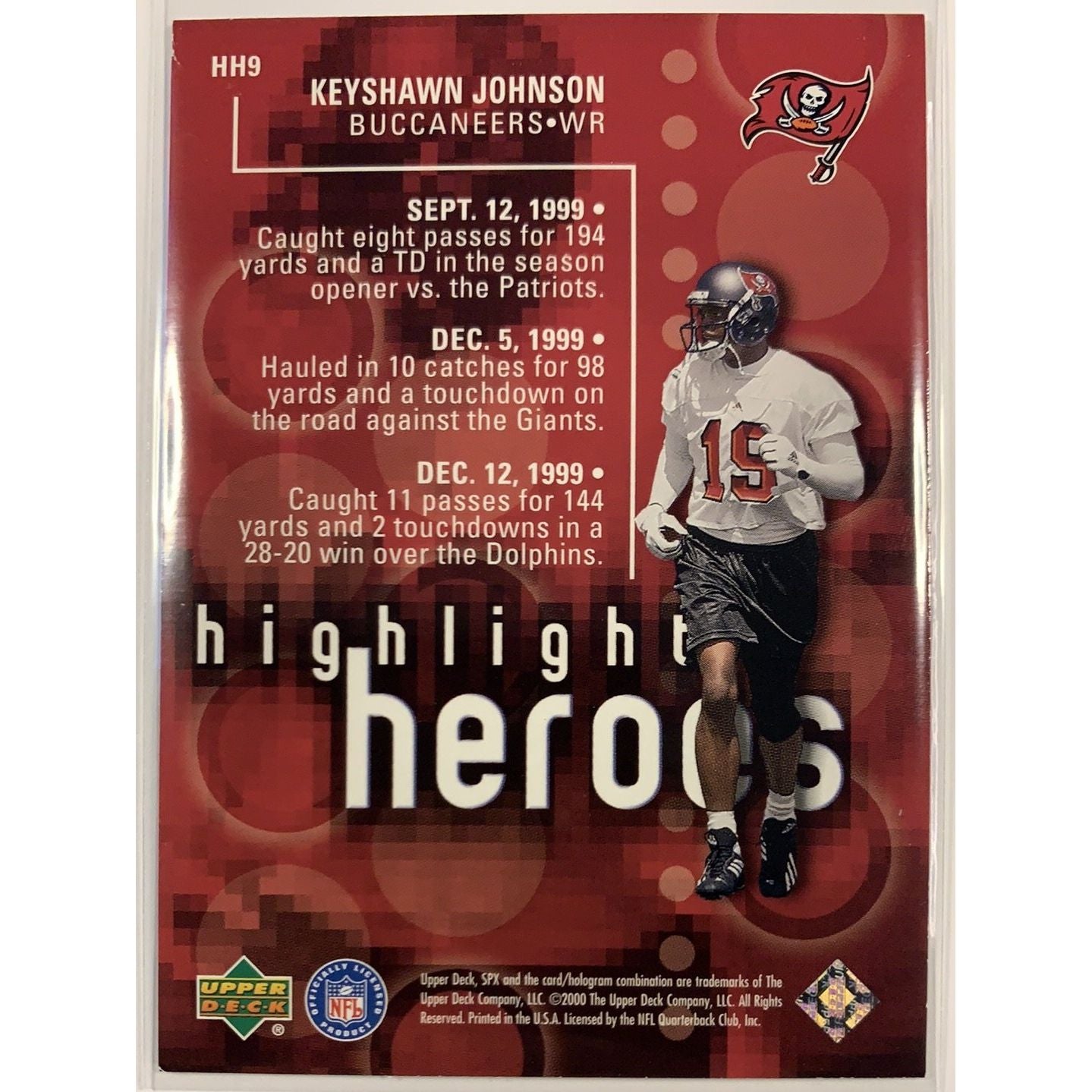  2000 Upper Deck SPx Keyshawn Johnson Highlight Heroes  Local Legends Cards & Collectibles