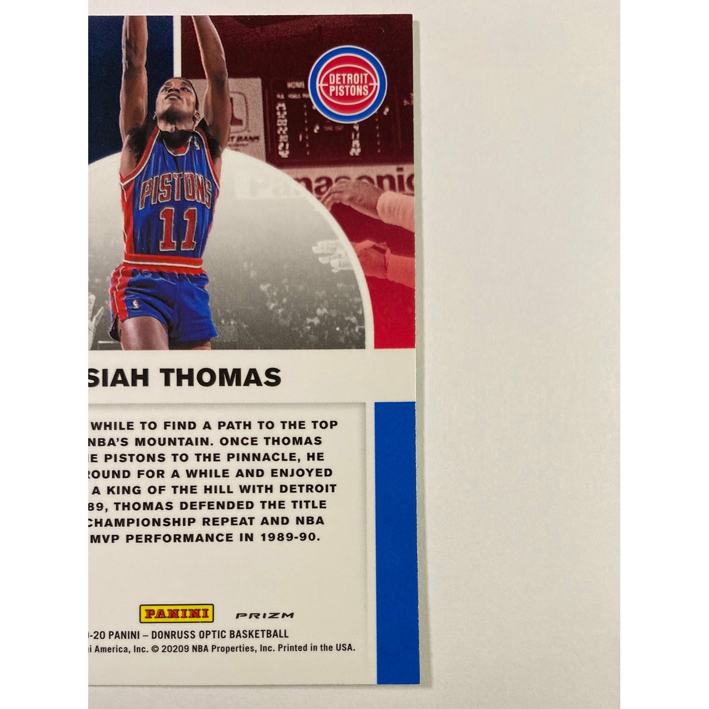 2019-20 Donruss Optic Isiah Thomas Winner Stays Holo