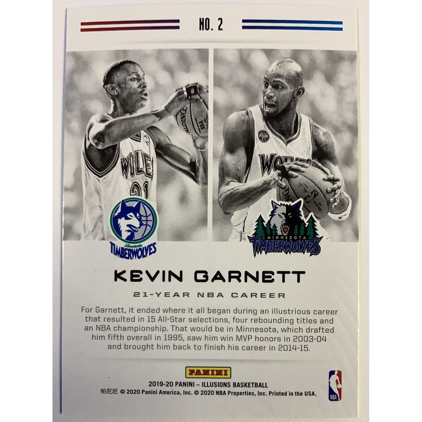  2919-20 Illusions Career Lineage Kevin Garnett  Local Legends Cards & Collectibles