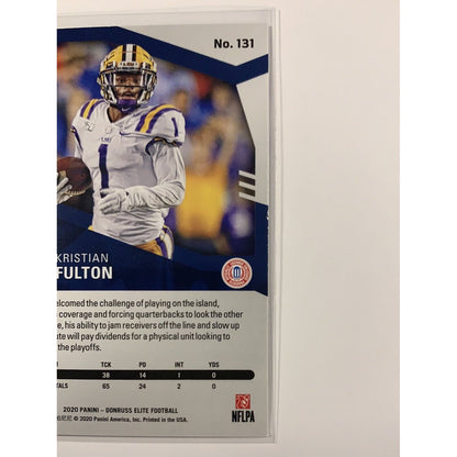  2020 Donruss Elite Kristian Fulton RC Green Foil Parallel  Local Legends Cards & Collectibles