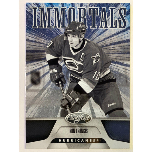 2011-12 Panini Certified Immortals Ron Francis  Local Legends Cards & Collectibles