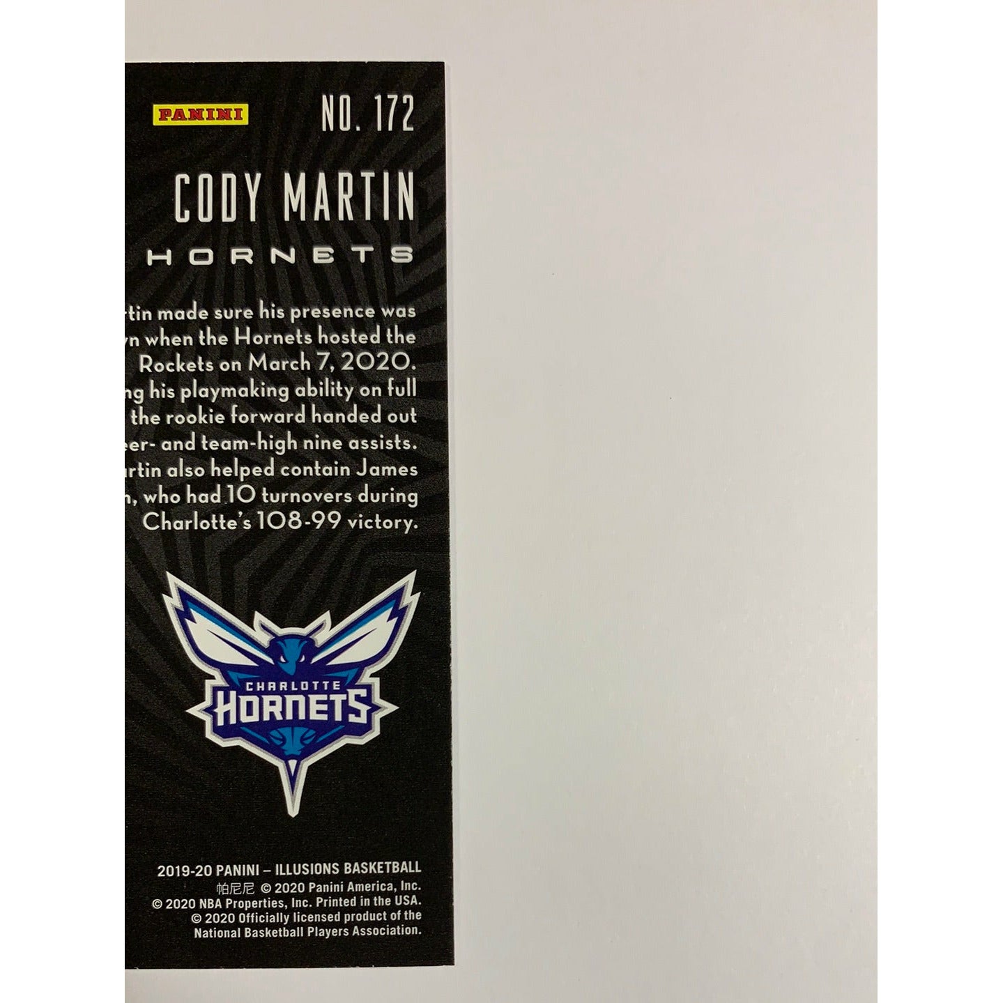2019-20 Illusions Cody Martin Pink Parallel RC