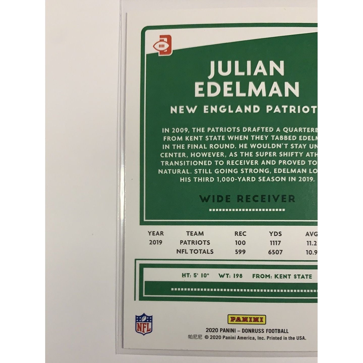  2020 Donruss Julian Edelman Red Press Proof  Local Legends Cards & Collectibles