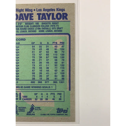  1990 Topps Dave Taylor In Person Auto  Local Legends Cards & Collectibles