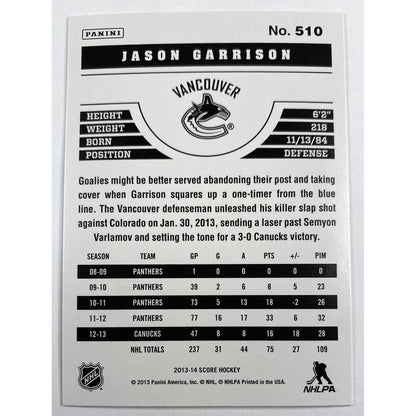 2013-14 Score Jason Garrison