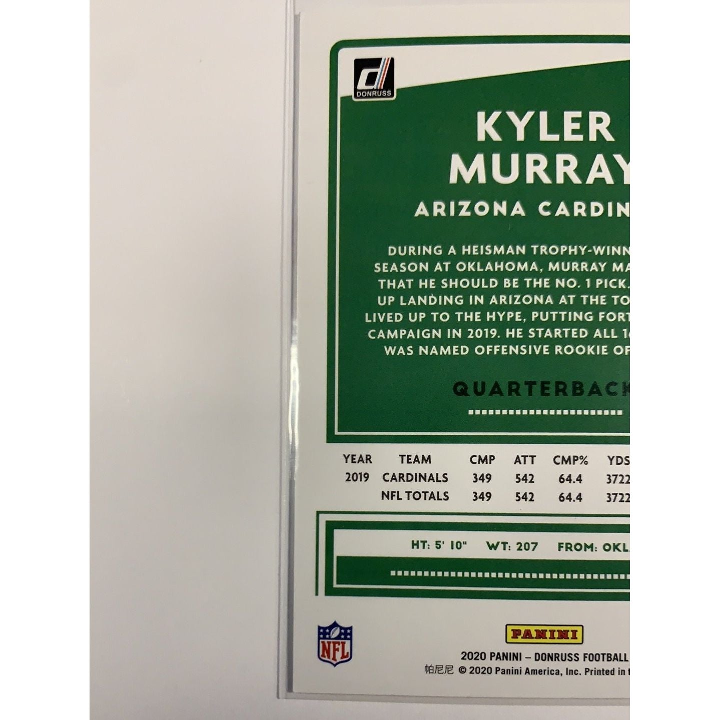  2020 Donruss Kyler Murray Base #19  Local Legends Cards & Collectibles