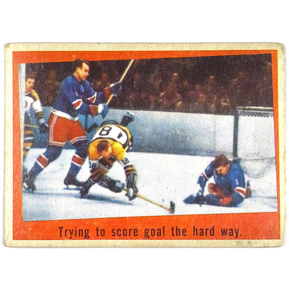 1959-60 Topps “Trying to score a goal the hard way”