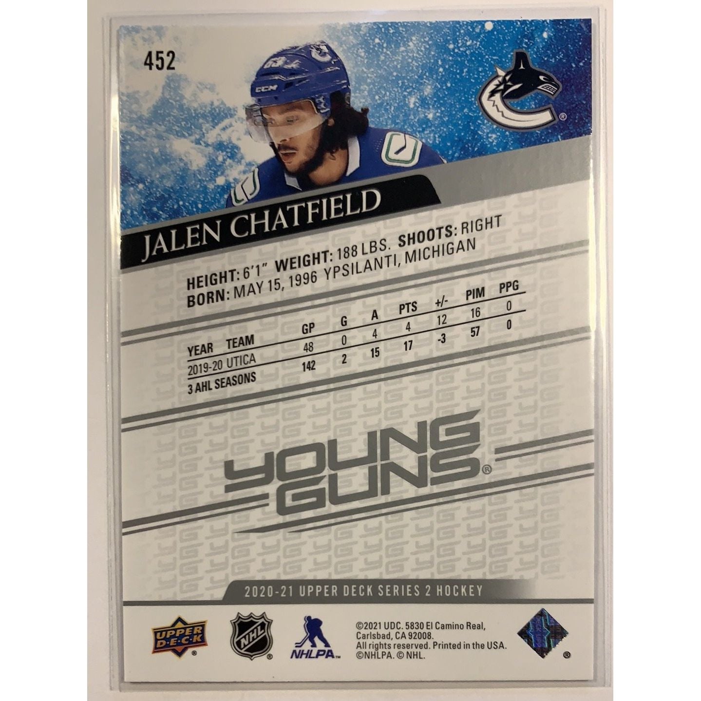  2020-21 Upper Deck Series 2 Jalen Chatfield Young Guns  Local Legends Cards & Collectibles