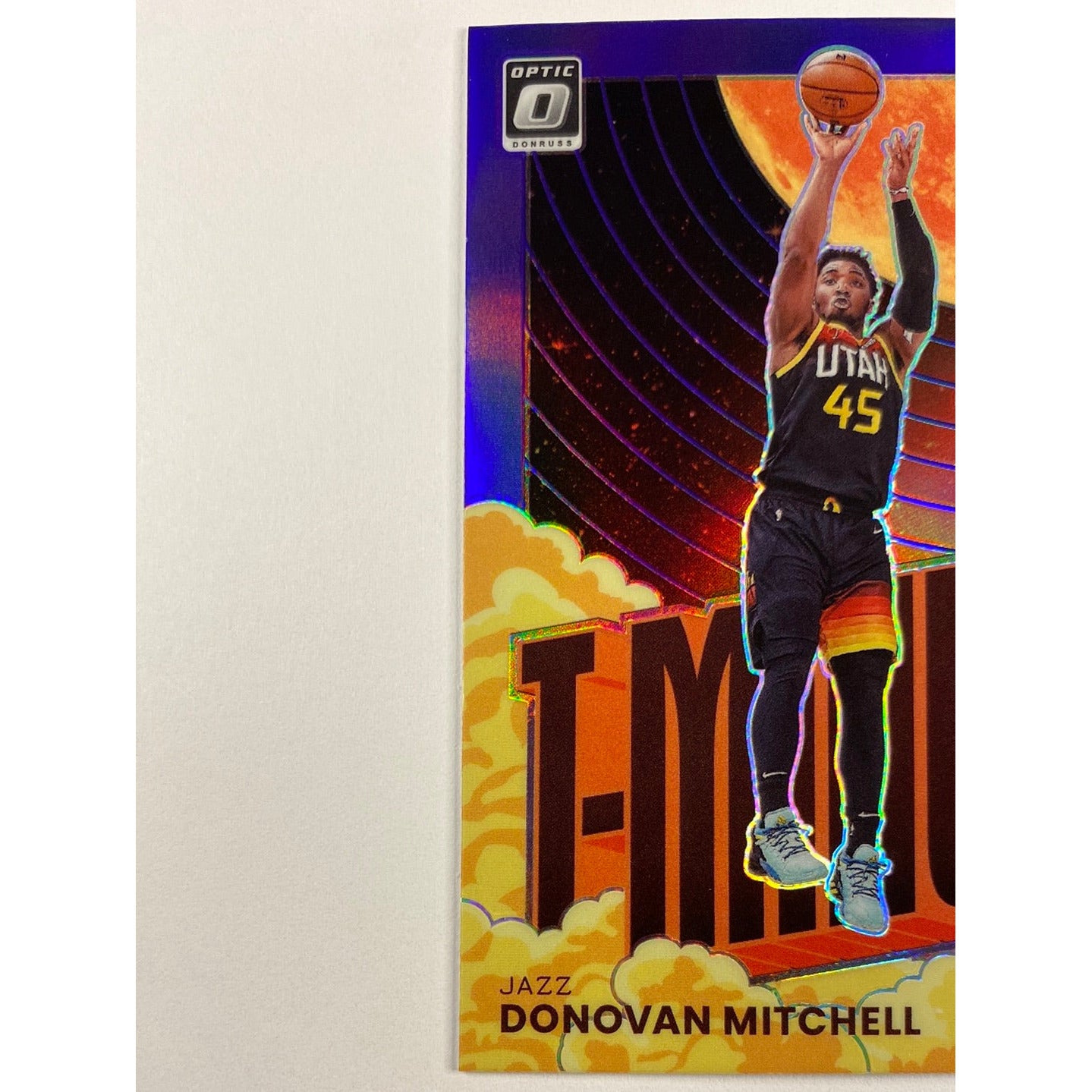 2021-22 Donruss Optic Donovan Mitchell T-Minus Purple Holo Prizm