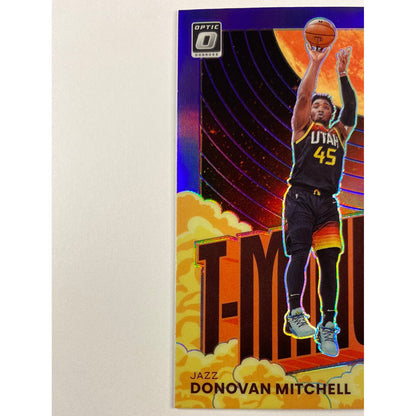 2021-22 Donruss Optic Donovan Mitchell T-Minus Purple Holo Prizm
